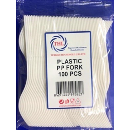 Picture of THL PLASTIC WHITE100 FORKS