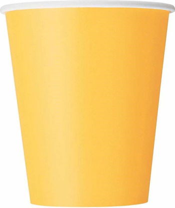 Picture of UNIQUE PAPER 14 CUPS YELLOW 9OZ