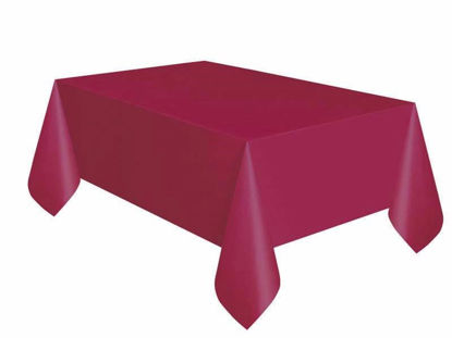 Picture of UNIQUE RECT BURGUNDY TABLE COVER 54X108