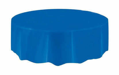 Picture of UNIQUE ROUND ROYEL BLUE TABLE COVER 84IN
