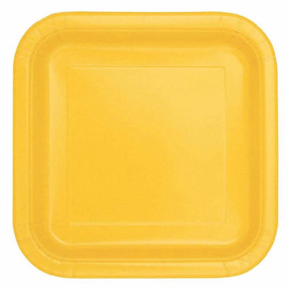 Picture of UNIQUE SQUARE 7IN YELLOW 16 PLATES D000