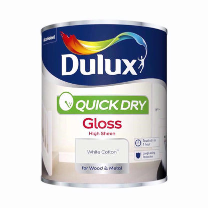 Picture of DULUX QD GLOSS WHITE COTTON 750ML