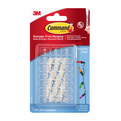 Picture of COMMAND CLEAR DECORATING CLIPS W/CLEAR STRIPS