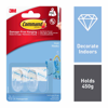 Picture of COMMAND SM CLEAR HOOKS W/CLEAR STRIPS 17092CL