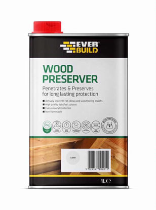 Picture of EVERBUILD CLEAR WOOD PRESERVER 1 LITRE