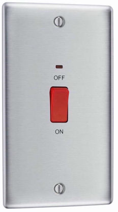 Picture of BG 45A SWITCH ON DOUBLE PLATE B/CHROME