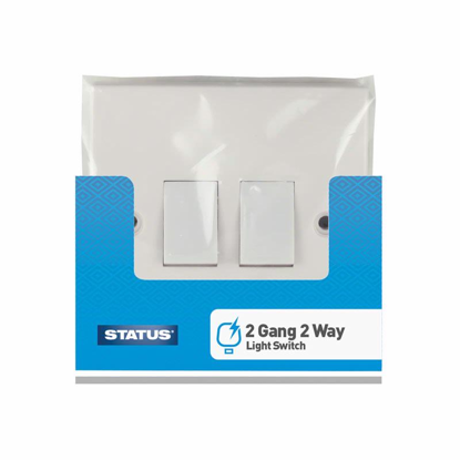Picture of STATUS 2GANG 2WAY LIGHT SWITCH