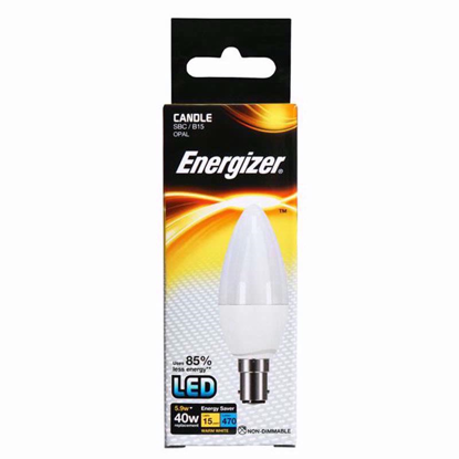Picture of ENERGIZER LED CANDLE 5.9W W/W B15 BULB EACH