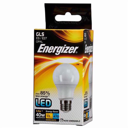 Picture of ENERGIZER LED GLS 5.6W W/W E27 BULB EACH