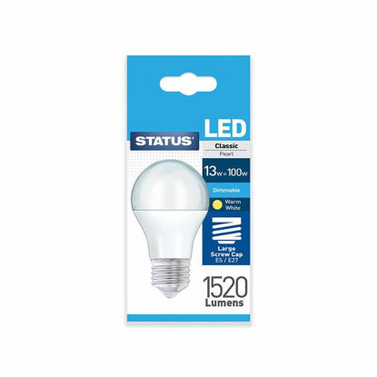 Picture of STATUS DIMMABLE LED GLS ES PEARL W/W 13W 100W