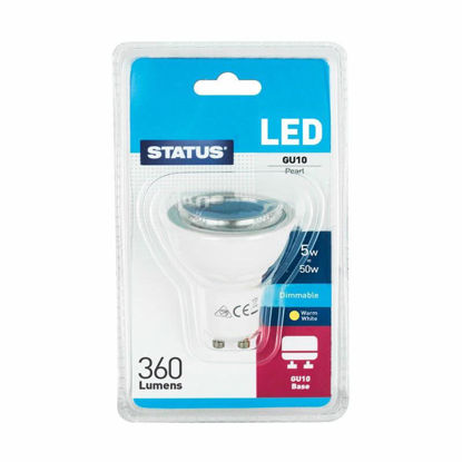 Picture of STATUS DIMMABLE LED GU10 CLR W/W 5W 50W