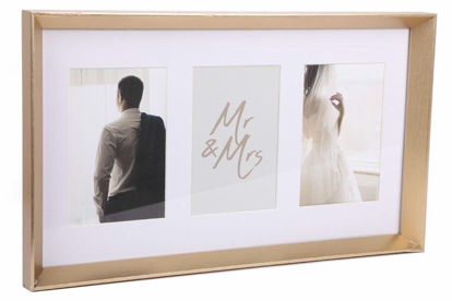 Picture of MULTIFRAME CHAMPAGNE GOLD 3PCS 4X6CM