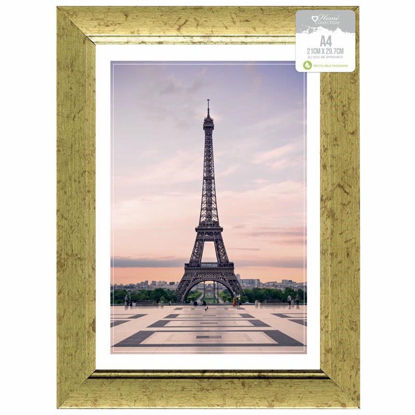 Picture of HOME COLLECTION GOLD RIBBED FRAME A4