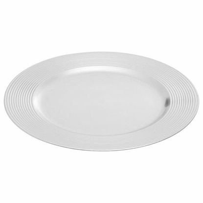 Picture of CHARGER PLATE SILVER RIBBED 33CM