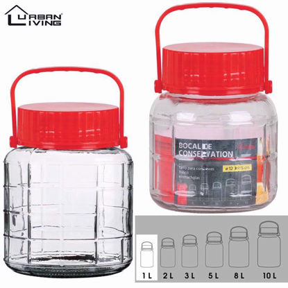 Picture of GLASS JAR WITH SCREW LID 1 LITRE