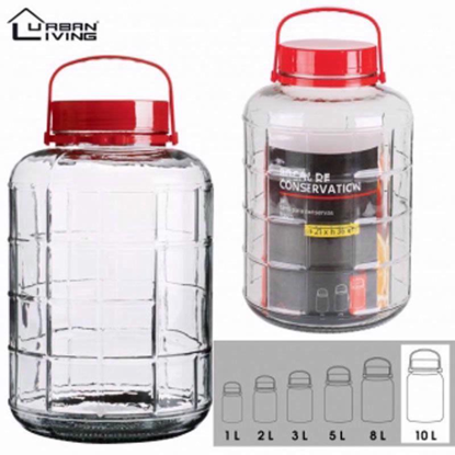 Picture of GLASS JAR WITH SCREW LID 10 LITRE