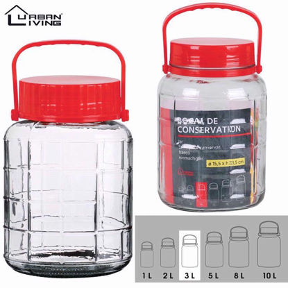 Picture of GLASS JAR WITH SCREW LID 3 LITRE