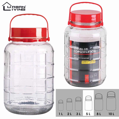 Picture of GLASS JAR WITH SCREW LID 5 LITRE