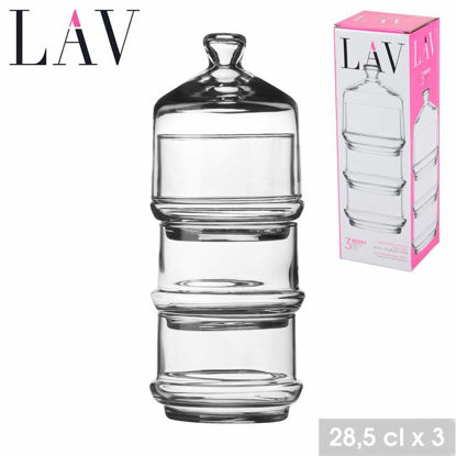 Picture of LAV GLASS CANDY BOX BERRY 28.5CL SET3