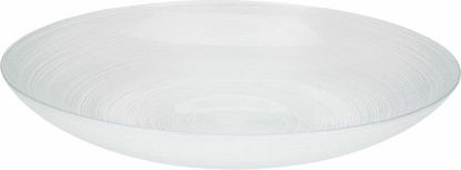 Picture of BOWL FLAT GLASS EMBOSSED STRIPE 40CM