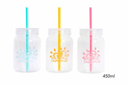 Picture of DRINKING JAR WITH STRAW 450ML