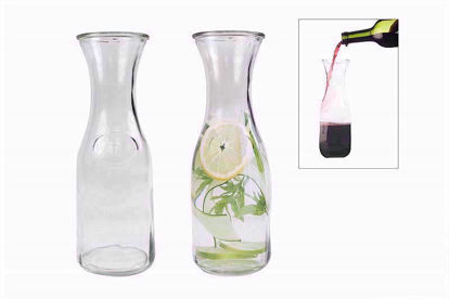 Picture of GLASS CARAFE WITH EMBOSSED DETAIL 1L