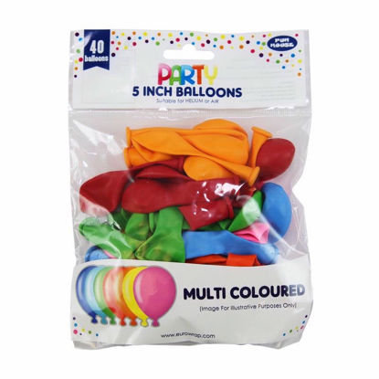 Picture of EUROWRAP BALLOONS 5INCH 40 MULIT COLOURED