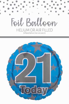 Picture of FOIL BALLOON BLUE 21