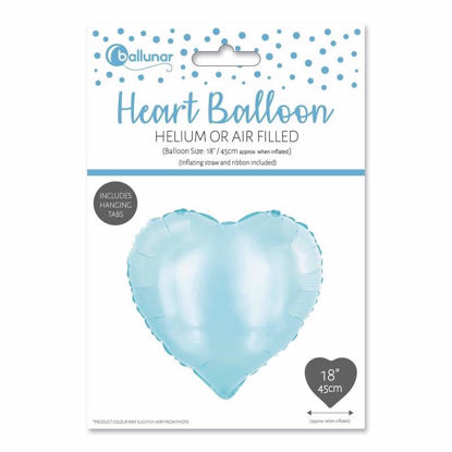 Picture of FOIL BALLOON HEART BABY BLUE 18 INCH