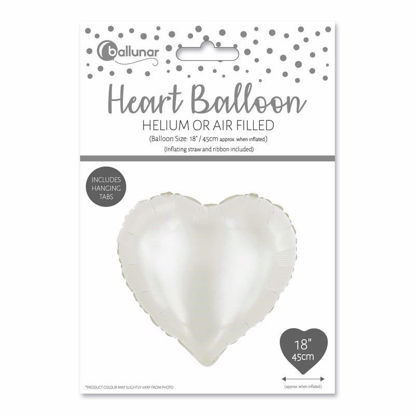 Picture of FOIL BALLOON HEART IVORY 18 INCH