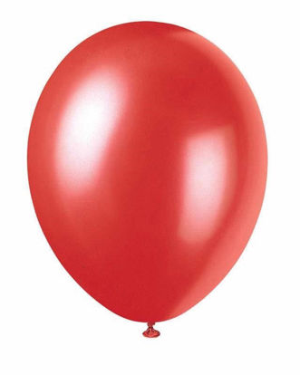 Picture of UNIQUE BALLOON PEARLISED FLAME RED 8