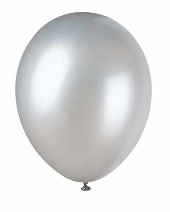 Picture of UNIQUE BALLOON PEARLISED SILVER 8