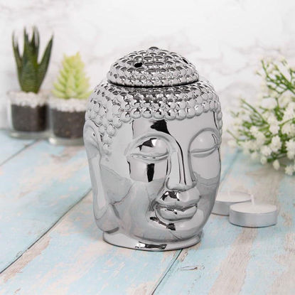 Picture of WAX/OIL WARMER BUDDHA SILVER