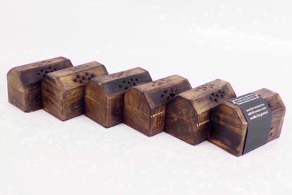 Picture of INCENSE CONE BOX MANGO WOOD