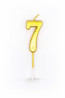 Picture of CANDLE NUMBER 7 GOLD