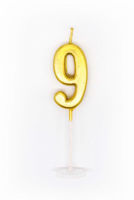 Picture of CANDLE NUMBER 9 GOLD