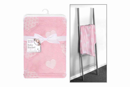 Picture of FIRST STEPS BABY BLANKET PINK 75X100CM