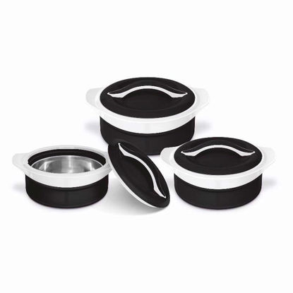 Picture of ZENITH INSULATED HOT POT SET 3PC BLACK/WHITE