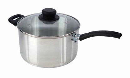 Picture of FIRST CHOICE POLISHED SAUCE PAN & LID 22CM