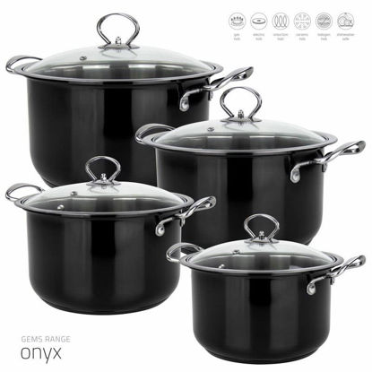 Picture of GEMS S/S STOCKPOT SET 4PC ONYX
