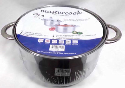 Picture of MASTER COOK S/S CASSEROLE GLASS LID 26 CM