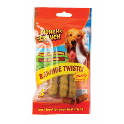 Picture of MUNCH CRUNCH RAWHIDE TWISTIX SMOKED