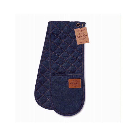 Picture of Cooksmart Double Oven Glove Oxford Denim