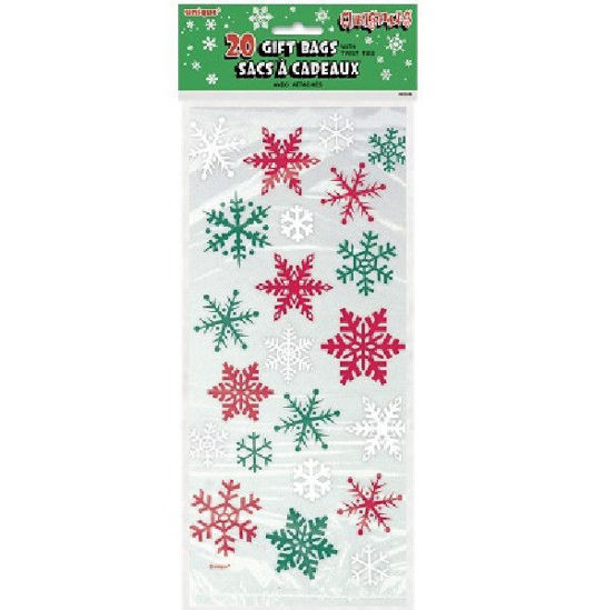 SNOWFLAKE RED/GREEN CELLOBAGS