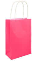 Neon Pink Gift Bag with Handle