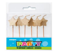 Picture of GOLD STAR PICK BIRTHDAY CANDLE (Pack of 6)