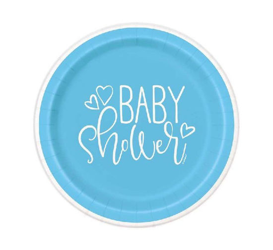 Picture of 7in BLUE BABY SHOWER PLATES (Pack of 8)