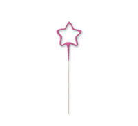 Picture of 7IN STAR SHAPE PINK GLITZ CAKE DECORATION