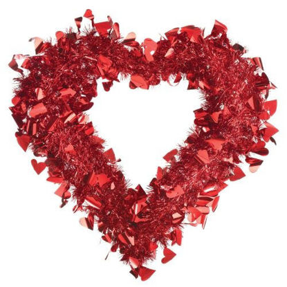 Picture of Red Heart Tinsel Wreath