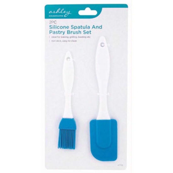 Picture of ASHLEY SPATULA/PASTRY BRUSH 2PC SILICON